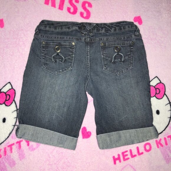 y2k grunge jorts with cute details - Picture 1 of 6